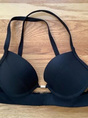 Abercrombie & Fitch Black Molded Push-Up Swim Top